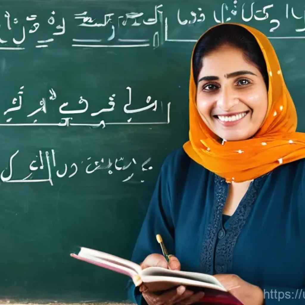 문해교육사와 업무 협업 사례 - **A Pakistani woman in her late 60s, beaming with pride and self-confidence, dressed in a modest, tr...