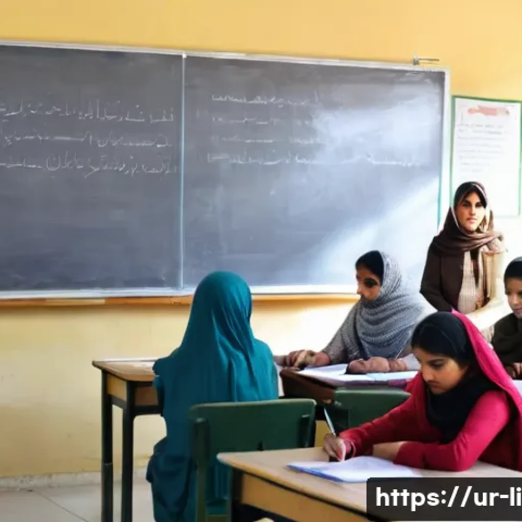 문해교육사와 자격 취득 준비 비용 - A detailed classroom scene in a Pakistani educational institute showing a diverse group of adult lea...